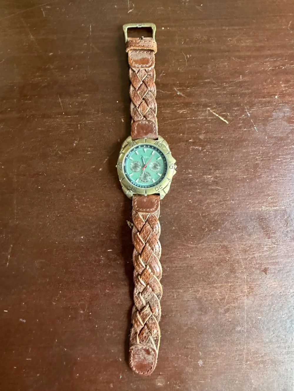 Fossil Men's Watch BQ-8725 with braided leather band
